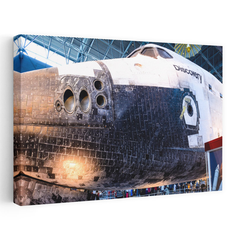 Space Shuttle Discovery on Display at Steven F. Udvar-Hazy Center Chantilly Fairfax County Virginia USA 1 Piece Wrapped Canvas Wall Art