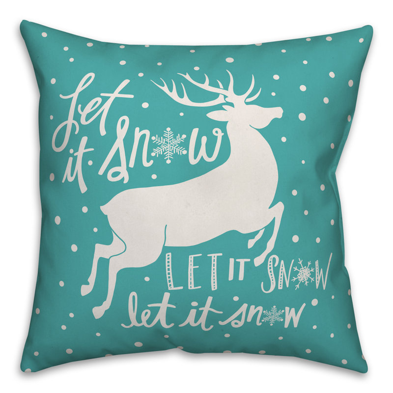  Coussin décoratif intérieur / extérieur Let It Snow