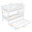 Lit superposé simple en bois avec lit gigogne Keyen-1982293877