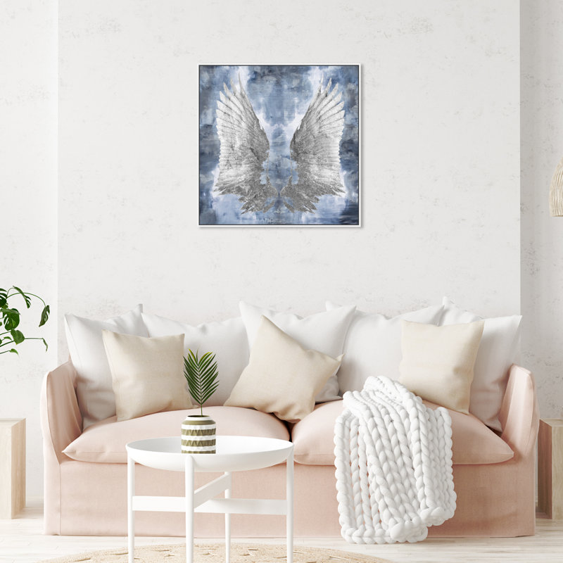 «My Silver Wings», peinture sur toile, Toile tendue, H 36 po x l 36 po x P 1,5 po