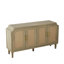 Armoire 59,84 "moderne à 4 portes avec portes décoratives en rotin