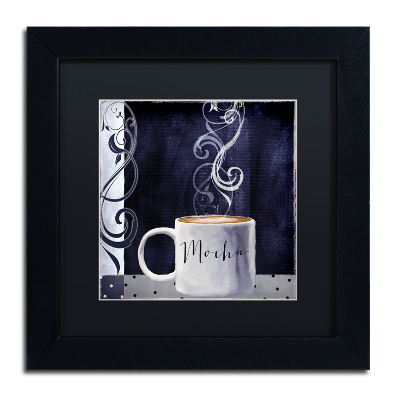 «Cafe Blue III» par Jadaya, impression encadrée, H 11 po x l 14 po x P 0,5 po, Noir