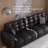 Italian minimalist black sofa