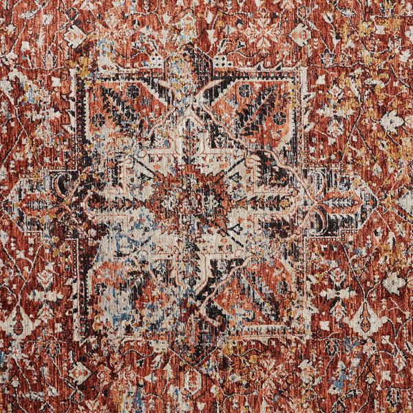 World Menagerie Roma Abstract Rust Area Rug & Reviews | Wayfair