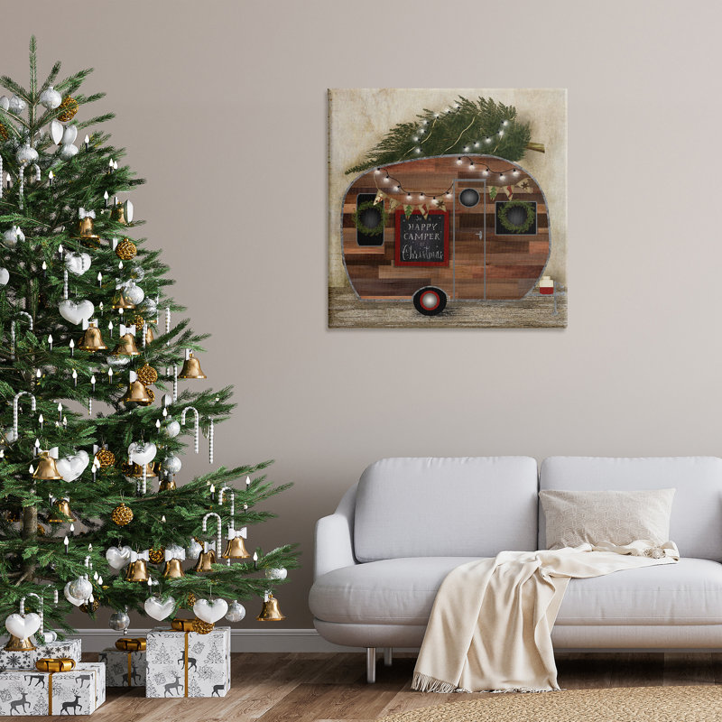 «Happy Camper at Christmas», impression sans cadre, H 36 po x l 36 po