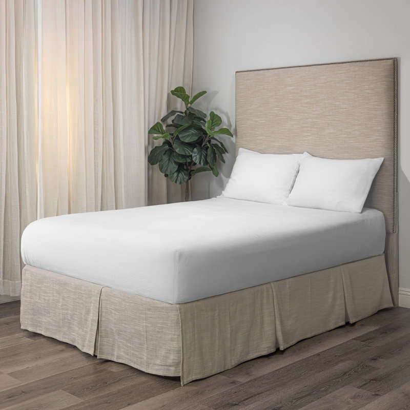 Box Spring Cover, Linen, California King, White