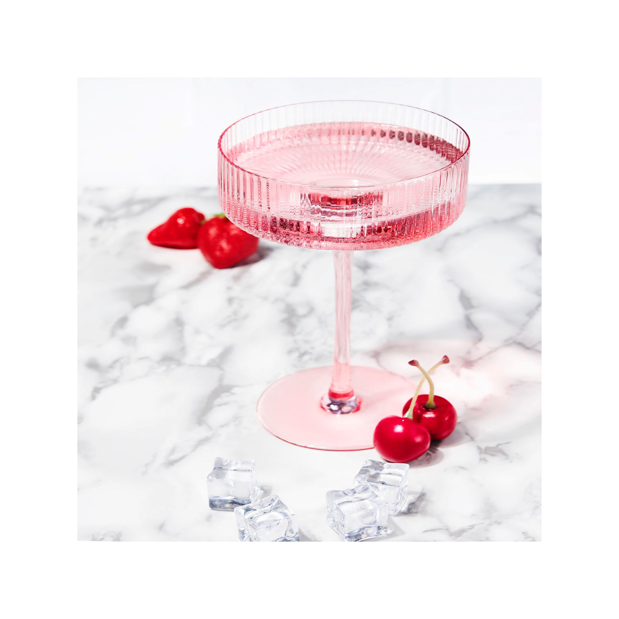 Harmon 10oz. Crystal Coupe Set, Pink