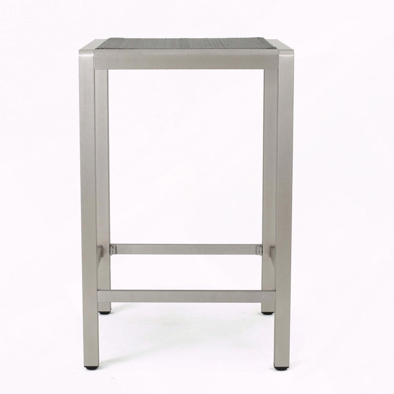 Outdoor Aluminum Bar Table, Dark Gray