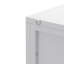 Armoire de plancher 22,73 po blanche, avec portes en verre trempé et 3, pour chambre à coucher, salon, salle de bain, armoire d'angle blanche polyvalente, 3 portes, construction pratique contemporaine