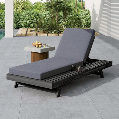 Lounge Chaise with 4‑Position Recliner & Breathable Slat Design