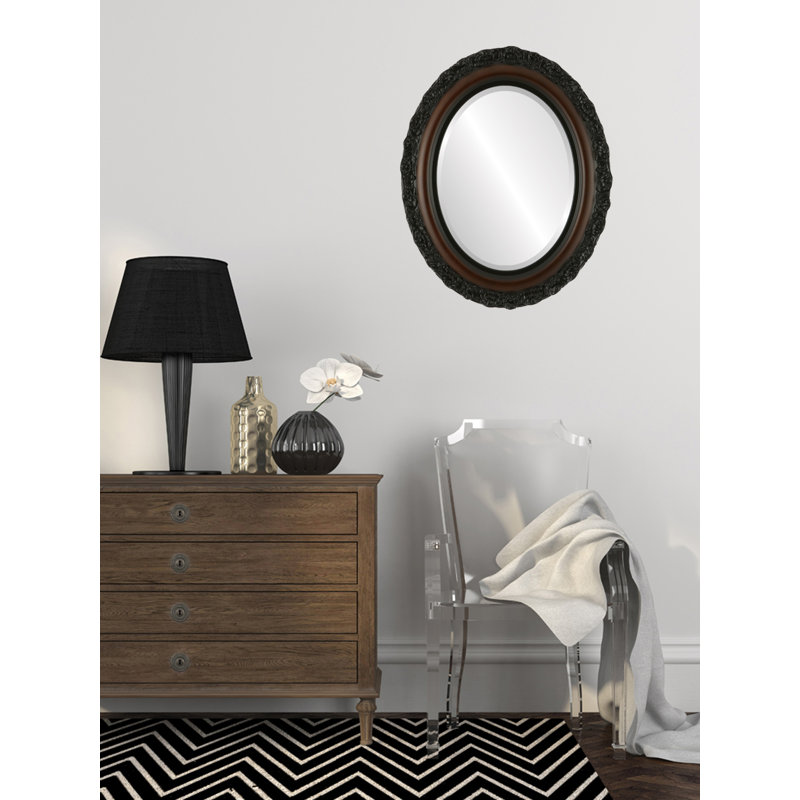 Miroir d'appoint Winegar, Bois de rose, 21 po x 17 po