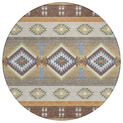 Machine Washable Indoor/Outdoor Chantille ACN2541 Lodge Rug