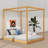 Canopy Bed,Platform Bed with Support Legs,Bed Frame-1553511773-1553511772