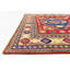Tapis en laine rouge 6 pi x 8 pi 8 po one-of-kind à la main noué la new age Alayna