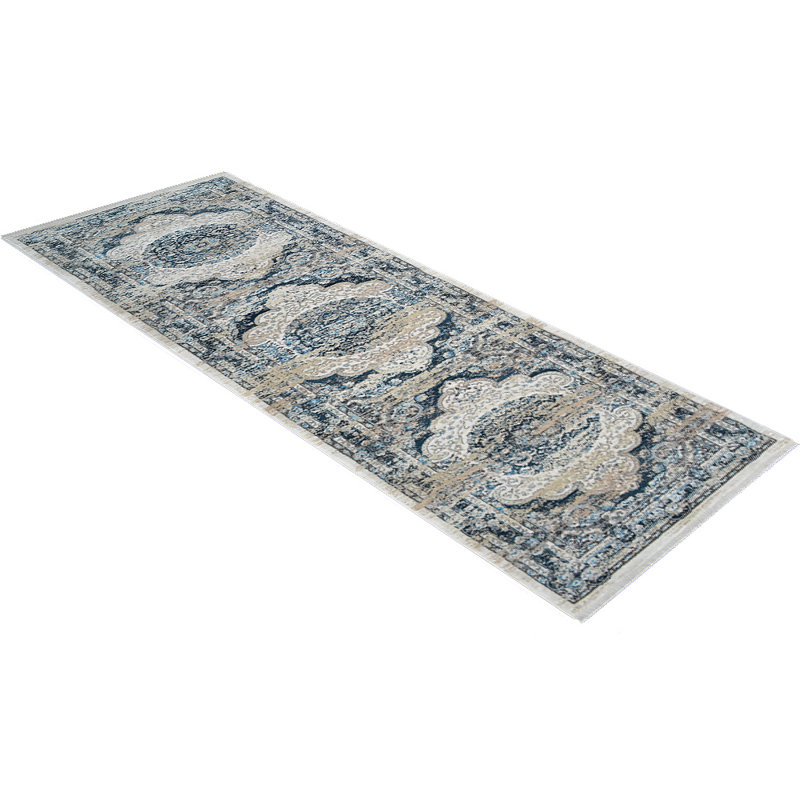 Tapis en polyester Beier faits à la machine - Multicolore, conception orientale, Tapis de couloir 2 pi 6 po x 9 pi 10 po