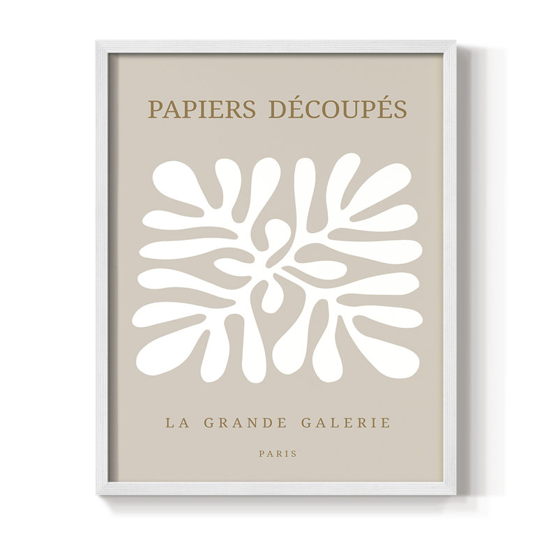 Matisse CECXCI, reproduction encadrée - bois massif, Blanc, H 28 po x l 22 po