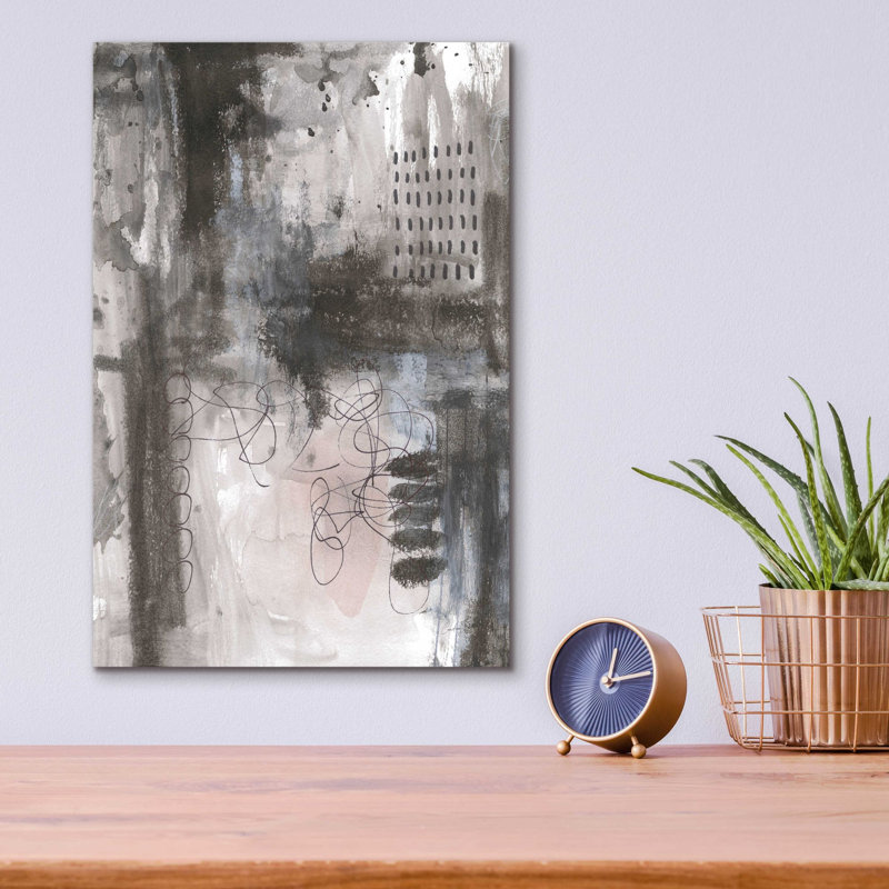 «Gray Matter II» par Courtney Prahl, art mural en verre acrylique, H 16 po x l 12 po x P 0,13 po