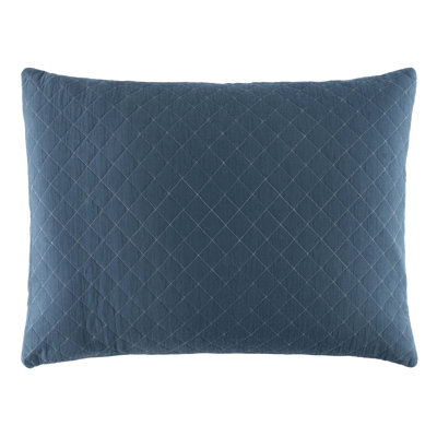 Taie décorative matelassée bleu marine Amity