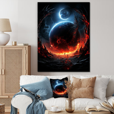 Black Comets In Galaxy II - Space Planet Wall Art