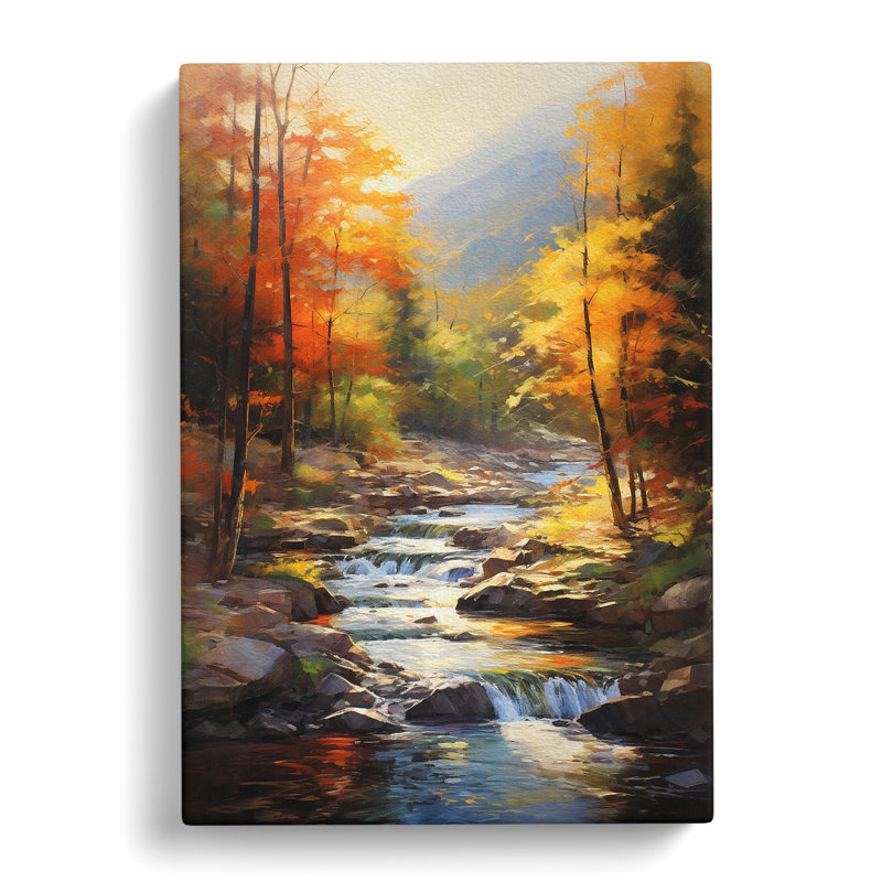 Stream Impressionism No.3 - No Frame Print, 50cm H x 35cm W x 3cm D