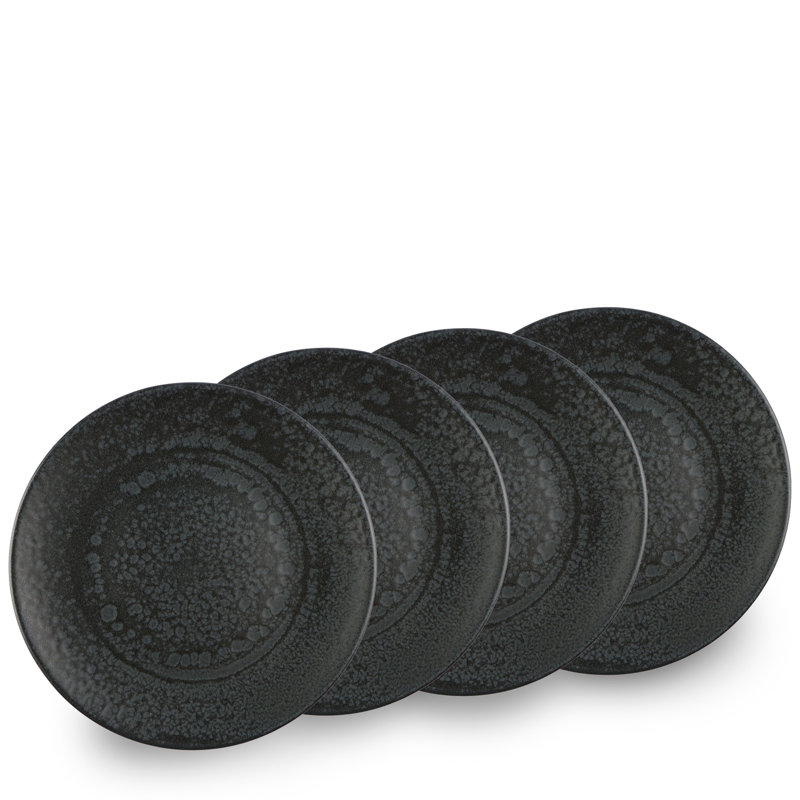 Hokku Designs Black Hammered Chrager Plate 13"