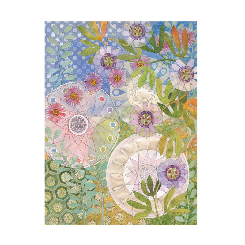 Kathrine Whimsical Garden IV, H 24 po x l 18 po x P 2 po