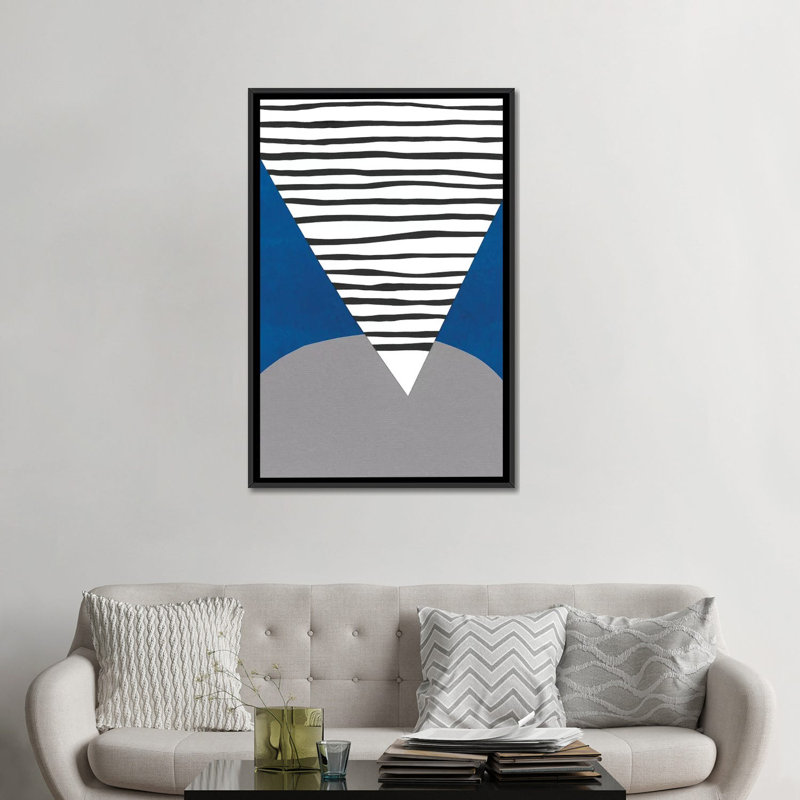 «Memphis, H 26 po x l 18 po x P 1,5 po, Toile avec cadre noir