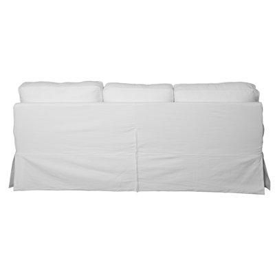 Pike 85" Rolled Arm Slipcovered Sofa with Reversible Cushions