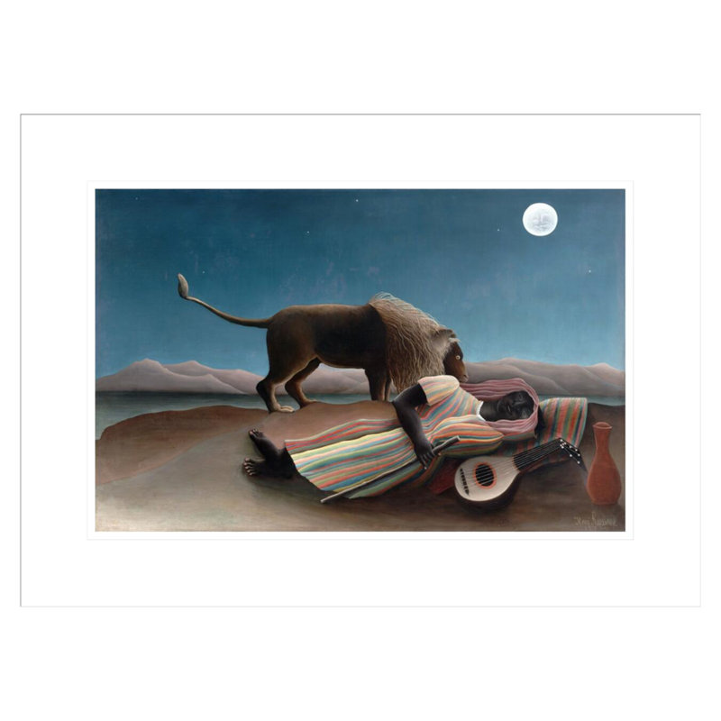 «La Bohémienne endormie» par Henri Rousseau, impression giclée encadrée, H 16,09 po x l 21,75 po