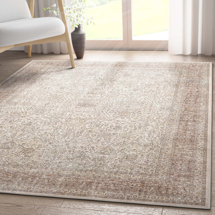 Tapis oriental beige botanique Ervin Isolde