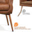 Fauteuil demi-tonneau en cuir 27,5 po Ladislao