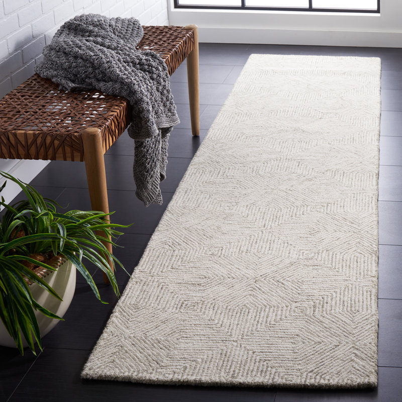 Aniek Abstract 425 Area Rug in Gray / Ivory, Runner 2'3" x 9'