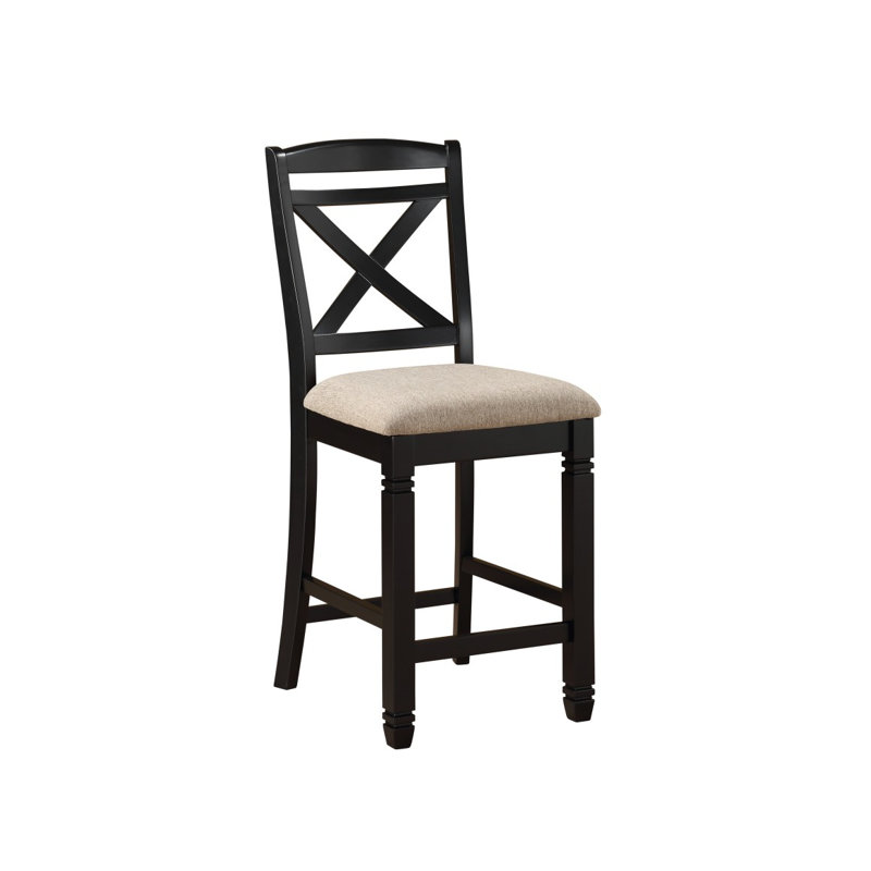 Ensemble de chaises de salle à manger à hauteur de comptoir de style transitionnel 2 pièces