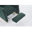Chaise berçante Teddy en tissu avec repose-pieds réglable, vert-747965952