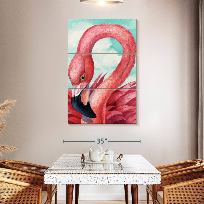 Brampt Fab Flamingo, 50" H x 32" W