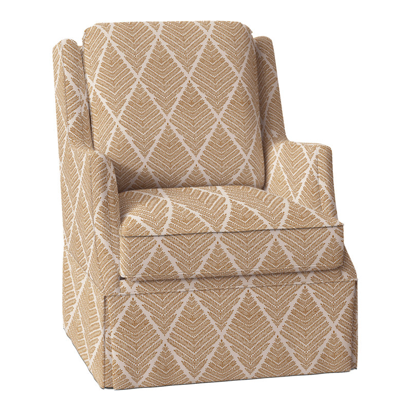 Savannah Linen Boucle Swivel Wingback Chair, Perigold Emmeline Gilded