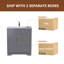 Meuble-lavabo de 36 po avec lavabo, meuble-lavabo à double porte en bois Farmhouse, meuble-lavabo sur pied avec lavabo en céramique (peinture, gris, 36 po)-1954998923-1954998921