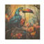 Toucans tropicaux bleus et jaunes II - animal toucan sur bois-983206354