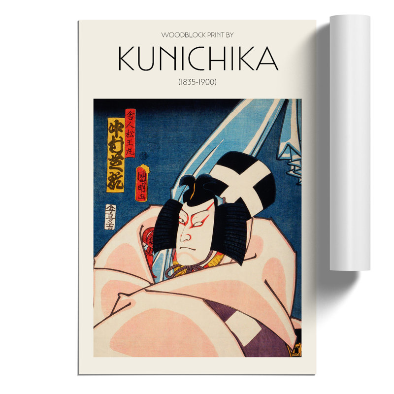 Actor in Robes Print by Toyohara Kunichika - Frameless Print, 30cm H x 21cm W x 0.1cm D
