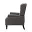 Fauteuil inclinable surdimensionné en tissu à oreilles avec garniture cloutée et coutures capitonnées à boutons pour le salon, la chambre à coucher-131642714