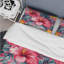 Ensemble de housse de couette moderne rose et vert Hibiscus-109144271