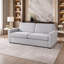 Canapé-lit grand en tissu avec matelas en mousse de 77 po Marcello, canapé-lit rembourré en tissu avec matelas en mousse pour le salon