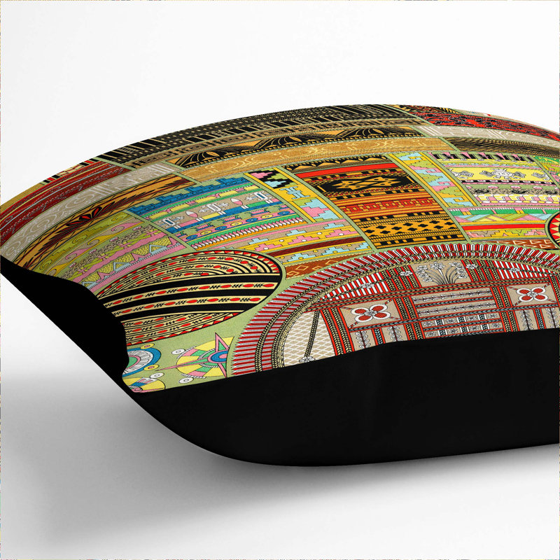 Square Throw Cushion, 55cm H x 55cm W x 20cm D, Black
