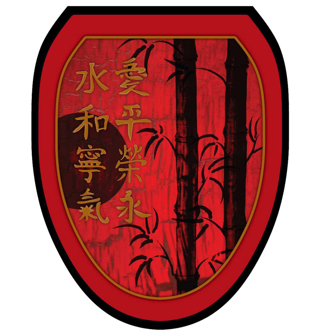 Themes Red Delight Toilet Seat Decal – Toilet Tattoos Static Cling Vinyl Lid Cover Fits Round & Elongated Seats Toilet Tattoos Toilet Shape: Elongated