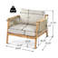 Fauteuil club d'extérieur Sumbawa, ensemble de 2