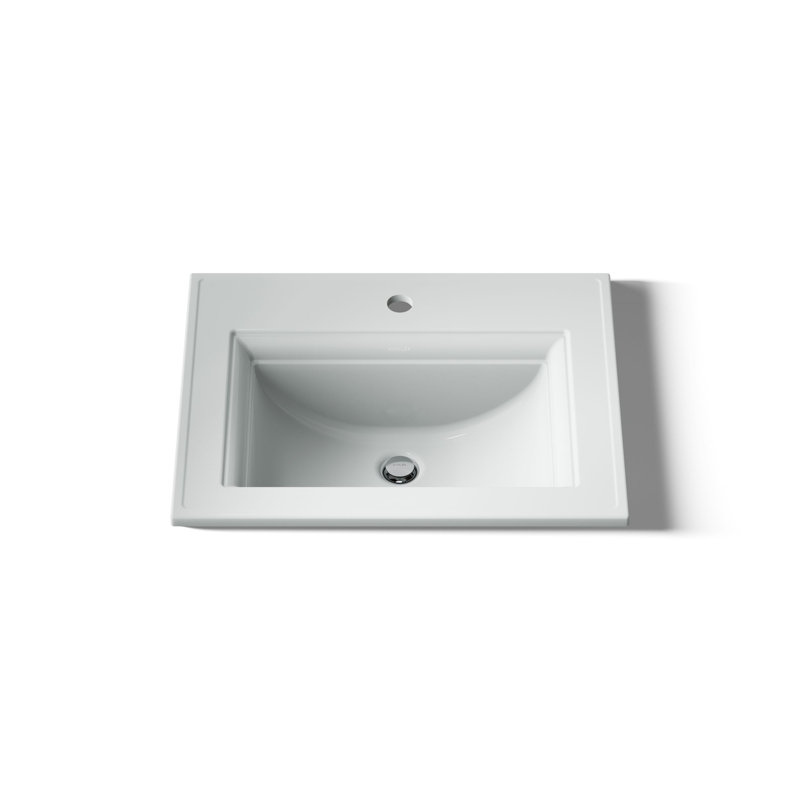 Memoirs Stately Drop-in Bathroom Sink, Ice Gray, Single Hole