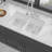 32" Undermount Double Bowl Ceramic Kitchen Sink - Dual Mount  Ceramic Rectangular Deep Double Bowl Sink Basin