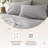 Certified Organic Full Flat Sheet Only - 100% Organic Cotton Sheets With Luxurious Soft And Breathable 500 Thread Count Sateen Weave Finish - Gots & Fairtrade Certified (Grey, Full)-117985771-117985773