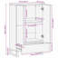 60cm Solid Wood Sideboard