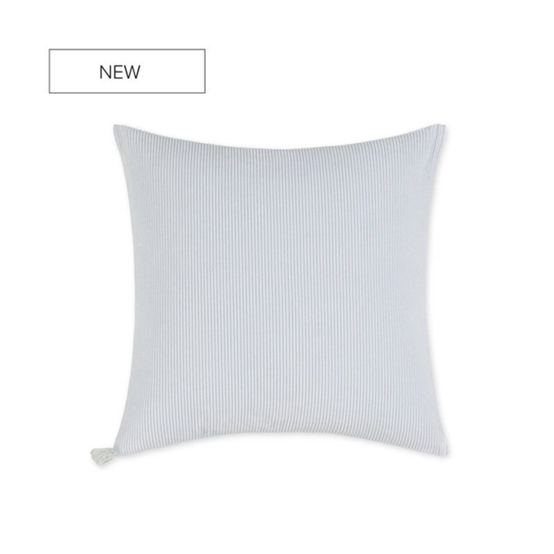 Remo Striped Cotton Pillow Cover, Coco